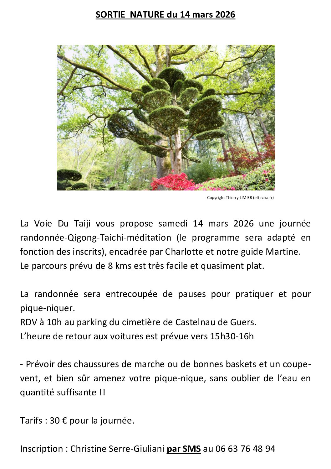 Sortie Nature du 14 mars 2026